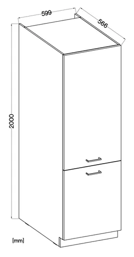 Umbauschrank- B ca. 60 cm, Weiß, Matt
