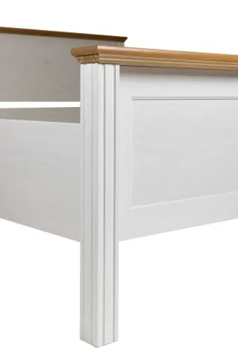 Bettgestell - Liegefläche ca. 180x200 cm, Weiß, Oak Colori