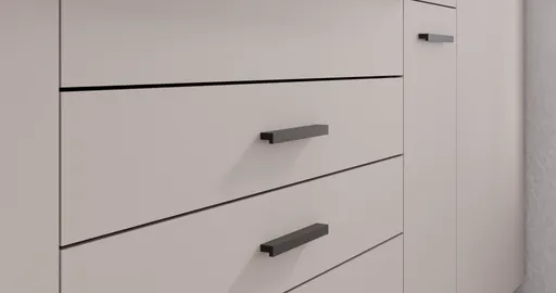 Küchenblock- ohne E-Geräte, B ca. 280 cm, Schwarz, Matt, Kaschmir, Matt