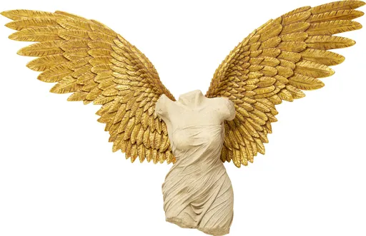 Wandobjekt- Engel, Weiß, Gold