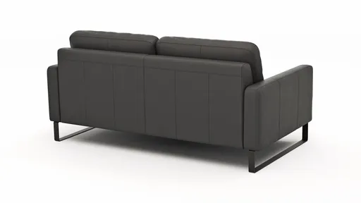 Sofa Enna - 3-Sitzer, Leder, Anthrazit
