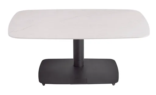 Couchtisch Camas - LBH ca. 100x65x42 cm, Keramik, Creme