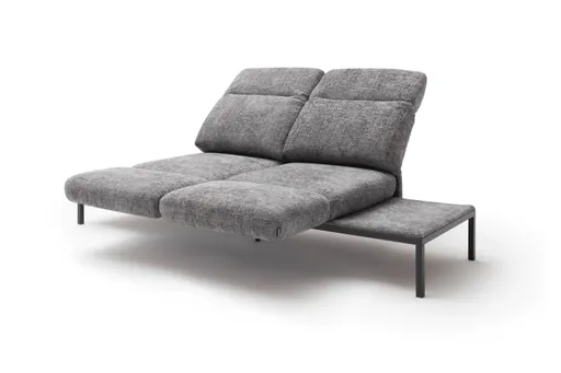 Sofa Noto - 2,5-Sitzer inkl. Rückenlehne verstellbar, Stoff, Grau