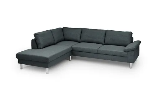 Ecksofa COOL - Ecke links mit 2,5-Sitzer, Stoff, Anthrazit