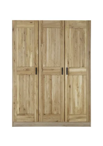 Drehtürenschrank- B ca. 152 cm, Wildeiche, teilmassiv, Geölt