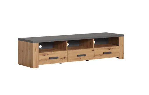 TV-Lowboard - Eiche Dekor, Graphit