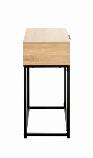 Konsolentisch - B/H/T ca. 40x60x28 cm, Eiche Nachbildung, Schwarz