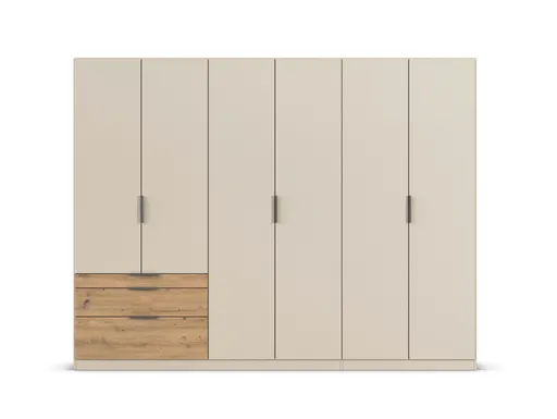 Drehtürenschrank RANI- B ca. 271 cm, Champagner, Eiche Dekor