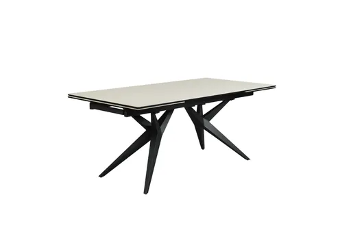 Esstisch MICHELA - ausziehbar, LB ca. 180x95 cm, Glaskeramik, Travertin farbig