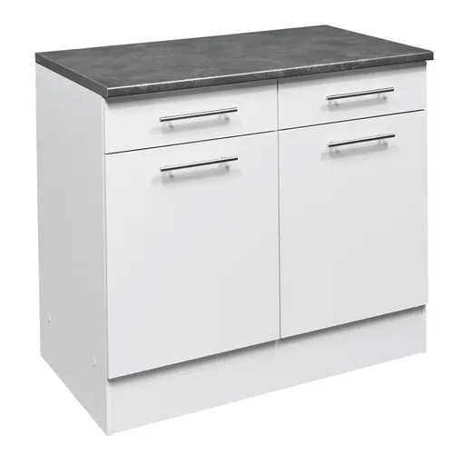 Unterschrank- B ca. 100 cm, Weiß, Matt