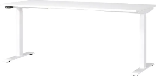 Schreibtisch GELI - B/H/T ca. 180x72-120x80 cm, Weiß