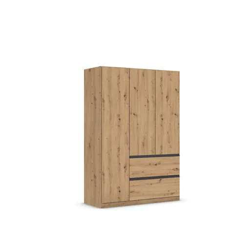 Drehtürenschrank RASA- B ca. 136 cm, Eiche  Dekor