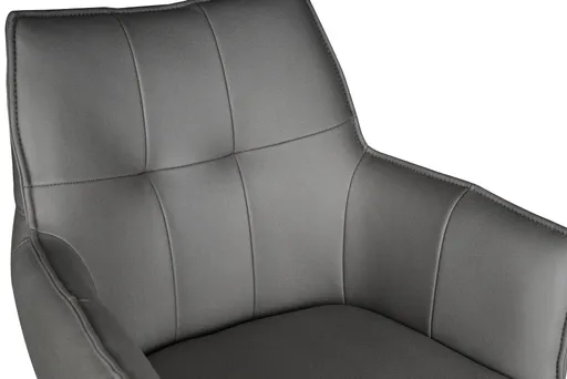 Barhocker MAKANA - drehbar, höhenverstellbar, Stoff, Hellgrau