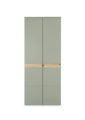 Garderobenschrank - B ca. 75 cm, Schilfgrün, Artisan Eiche Nachbildung