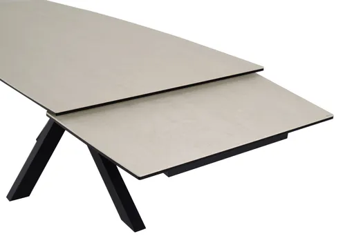 Esstisch MELANIA - ausziehbar, LB ca. 180x95 cm, Glaskeramik, Travertin farbig