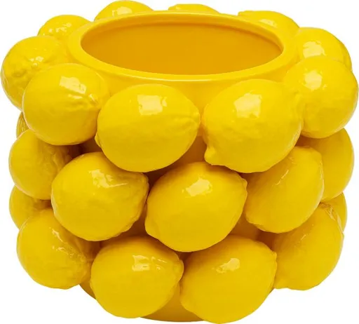 Vase- DH ca. 26x19 cm, Porzellan, Gelb