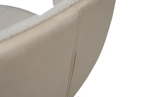 Stuhl MERRITH - drehbar, Stoff, Creme