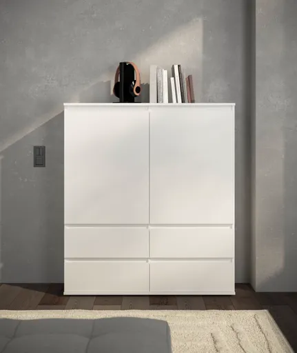 Highboard - B ca. 116 cm, Weiß