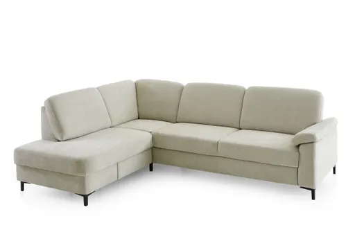 Ecksofa - Ecke links, 3-Sitzer, Stoff, Beige
