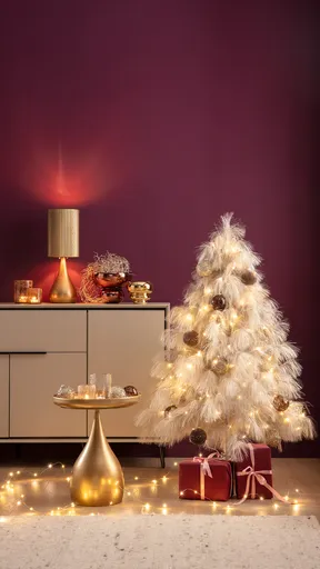 Deko-Weihnachtsbaum - DH ca. 70x120 cm, Champagner