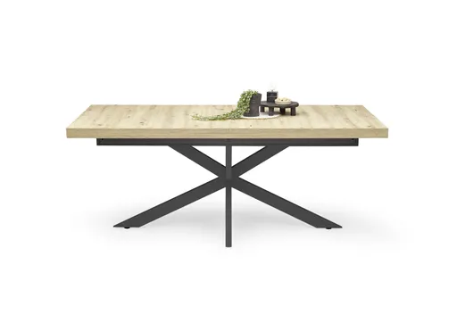 Esstisch - ausziehbar, LB ca. 200x100 cm, Asteiche, Schwarz