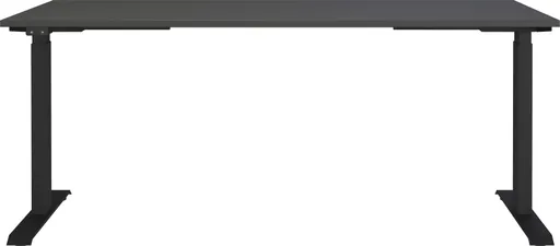 Schreibtisch GELI - höhenverstellbar, LB ca. 180x80 cm, Graphit, Schwarz