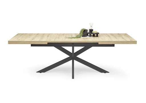 Esstisch - ausziehbar, LB ca. 200x100 cm, Asteiche, Schwarz