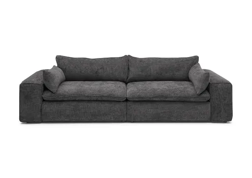  Sofa - 3-Sitzer, Stoff, Schwarz