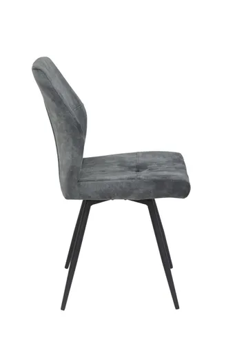 Stuhl - drehbar, Stoff, Vintage Anthrazit