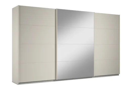 Schwebetürenschrank RIVASA- B ca. 361 cm, Champagner, Spiegel
