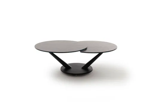 Couchtisch Spessa - LB ca. 128x80 cm, drehbar, Keramik, Anthrazit