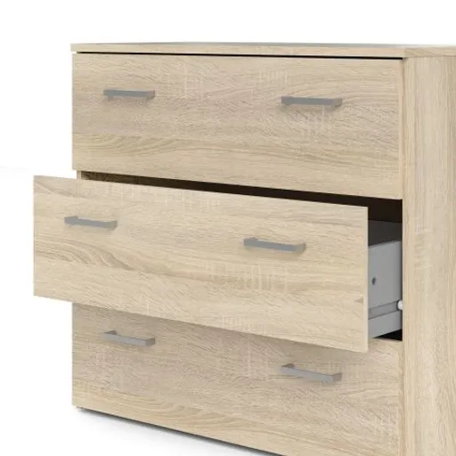 Kommode - B ca. 74 cm, Eiche Struktur Nachbildung