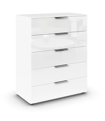 Kommode RIPP- Weiß, Glas, Weiß