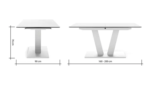 Esstisch Dinner - ausziehbar, LB ca. 160x 90 cm, HPL, Sand