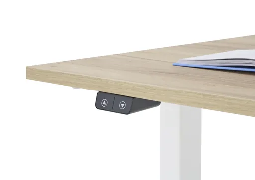 Schreibtisch GELI - höhenverstellbar, LB ca. 180x80 cm, Graphit, Schwarz