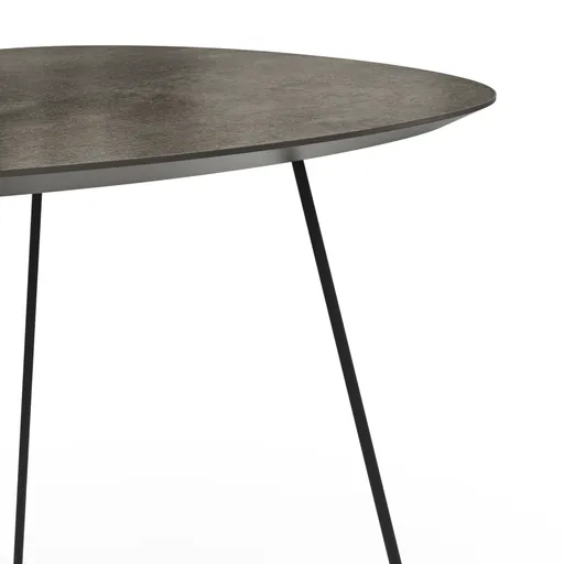 Ecktisch Fano - LBH ca. 59x50x55 cm, HPL Laminat, Graubraun