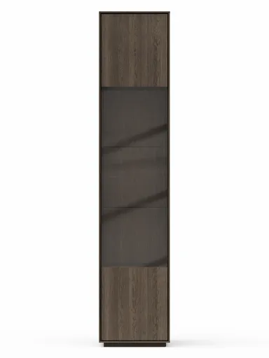 Vitrine Saratoga - rechts, Buche massiv, silbergrau geölt