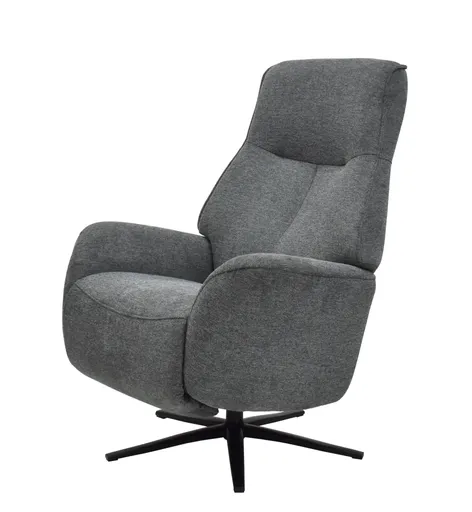 TV-Sessel MARCELAS - drehbar, Relaxfunktion, Kopfteilverstellung, Stoff, Grau