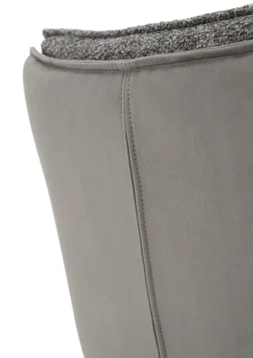 Stuhl MANDY - drehbar, Stoff, Graubeige