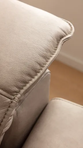 Sofa Tulsa KV - 2,5-Sitzer, inkl. Kopfteilverstellung, Leder, Graubeige