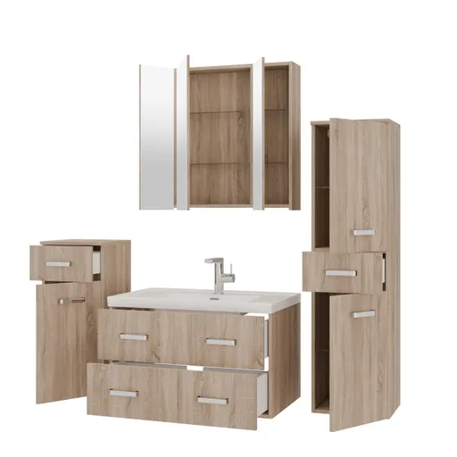 Badblock- B ca. 151 cm, Eiche Dekor