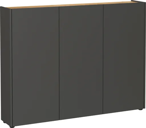 Schuhschrank GASIRA - B ca. 138 cm, Graphit, Navarra Eiche Nachbildung