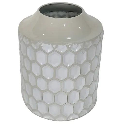 Deko-Vase - Weiß/Creme, HD ca. 23x19 cm