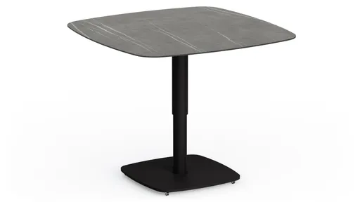 Couchtisch Camas - LBH ca. 75x75x42 cm, Keramik, Dunkelgrau