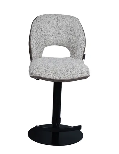 Barhocker MAILE - drehbar, höhenverstellbar, Stoff, Braun