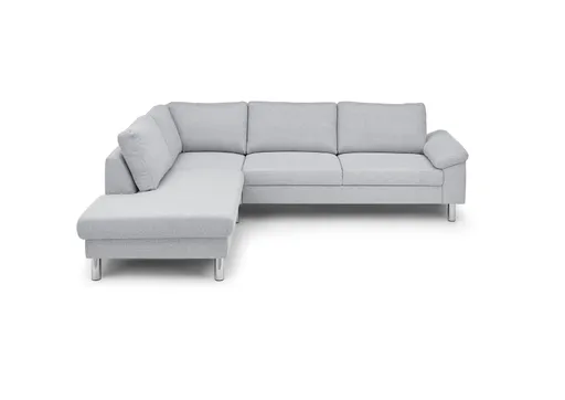 Ecksofa COOL - Ecke links mit 2,5-Sitzer, Stoff, Hellgrau