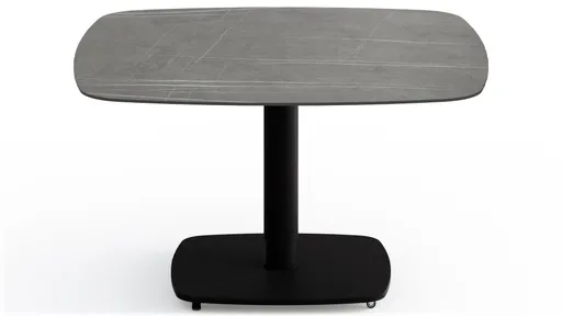 Couchtisch Camas - LBH ca. 75x75x42 cm, Keramik, Dunkelgrau