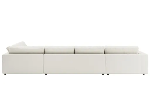 Wohnlandschaft - Longchair links mit 3-Sitzer und Ecke rechts