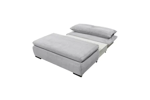 Schlafsofa - 2-Sitzer inkl. Schlaffunktion, Stoff, Hellgrau