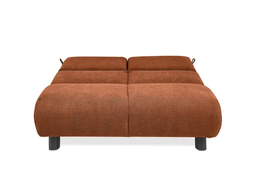  Faltsofa EBBY - 2-Sitzer ohne Armlehne, 140 cm inkl. Schlaffunktion, Stoff, Rot